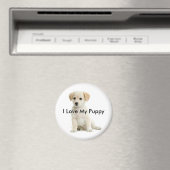 Schattig puppy - ik hou van mijn puppy magneet (Insitu (Vaatwasser))