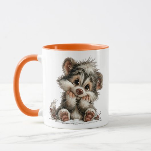 Schattig puppy mok (Links)