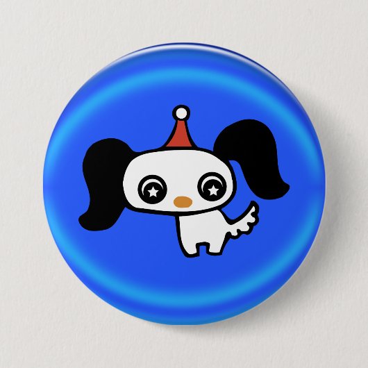 schattig puppy ronde button 7,6 cm (Voorkant)