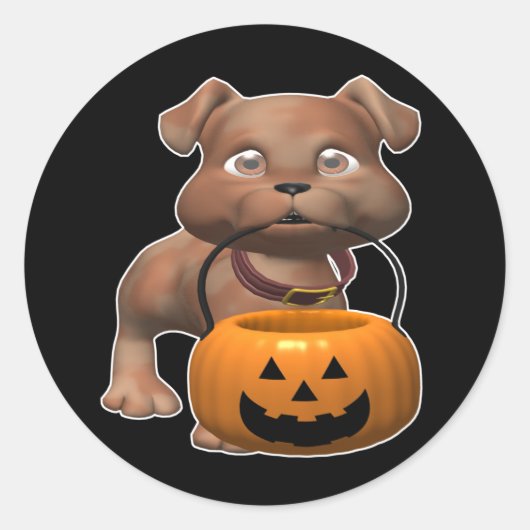 Schattig-puppy Ronde Sticker (Voorkant)