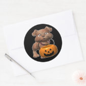 Schattig-puppy Ronde Sticker (Envelop)
