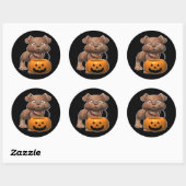 Schattig-puppy Ronde Sticker (Vel)