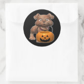 Schattig-puppy Ronde Sticker (Tas)