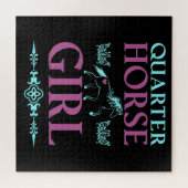 Schattig Quarter Horse Meisje Legpuzzel (Horizontaal)