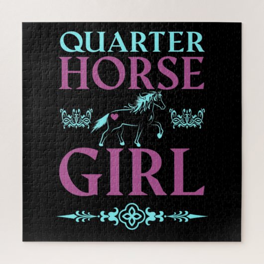 Schattig Quarter Horse Meisje Legpuzzel (Verticaal)