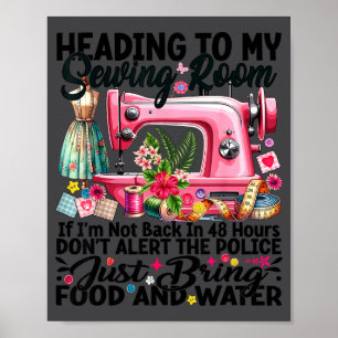 Schattig Quilten Quilter Naaimachine Naaien Gaat N Poster