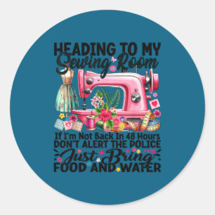 Schattig Quilten Quilter Naaimachine Naaien Gaat N Ronde Sticker