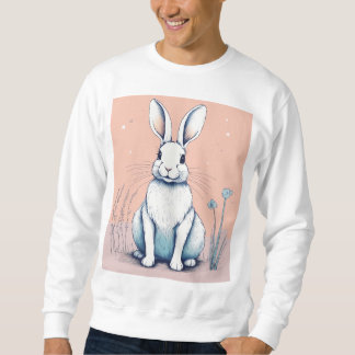 Schattig Rabbit Design Full-Sleeve T-Shirt voor ie
