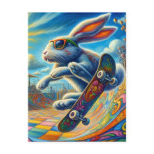 Schattig Rabbit Skateboarden