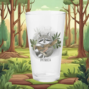 schattig raccoloverliefje toevoegen naam glas
