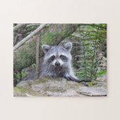 Schattig Raccoon in Forest Jigzaag Puzzle Legpuzzel (Horizontaal)