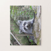 Schattig Raccoon in Forest Jigzaag Puzzle Legpuzzel (Verticaal)