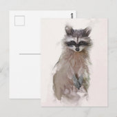 Schattig Raccoon Portret Briefkaart (Voorkant / Achterkant)