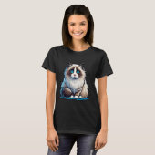 Schattig Ragdoll Cat ontwerp T-shirt (Voorkant volledig)