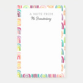 Schattig Rainbow Teacher Classroom Terug naar Scho Post-it® Notes (Voorkant)