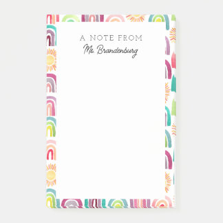 Schattig Rainbow Teacher Classroom Terug naar Scho Post-it® Notes