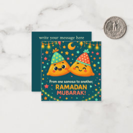 Schattig Ramadan Mubarak Notitiekaartje