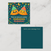 Schattig Ramadan Mubarak Notitiekaartje (Voorkant / Achterkant)