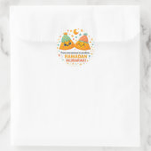 Schattig Ramadan Mubarak  Ronde Sticker (Tas)