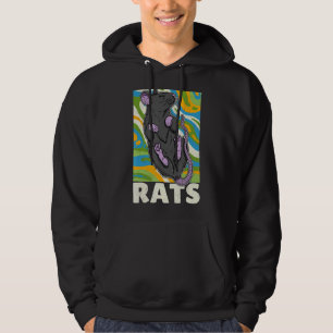 Schattig Rat Binnenlands Rat Knaagdier Muis Pet Bi Hoodie