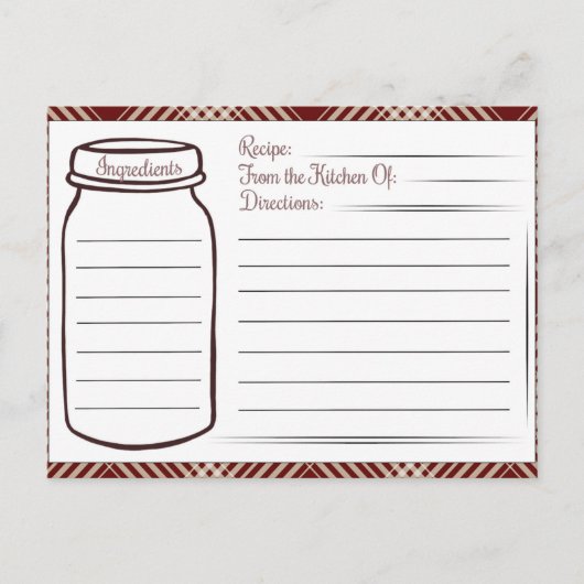 schattig recept uit de keuken briefkaart (Voorkant)