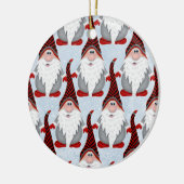 Schattig Red Black Gnome Xmas kerstmis Kinder Keramisch Ornament (Links)