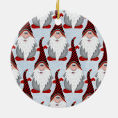 Schattig Red Black Gnome Xmas kerstmis Kinder Keramisch Ornament (Achterkant)