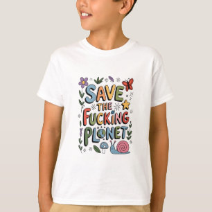 Schattig Red de Planeet Milieu Ecoactivist  T-shirt