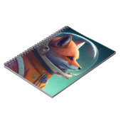 Schattig Red Fox Astronaut Notitieboek (Linkerzijde)