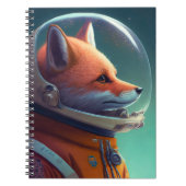Schattig Red Fox Astronaut Notitieboek (Voorkant)