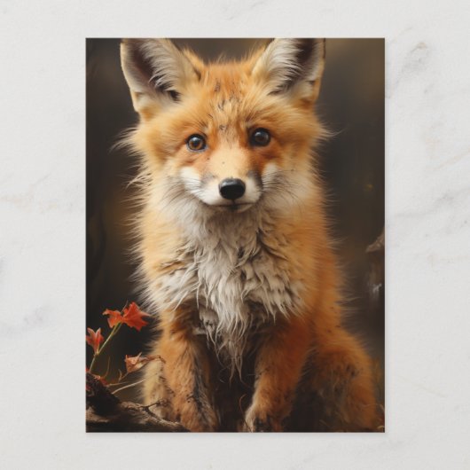 Schattig Red Fox Kit Briefkaart (Voorkant)