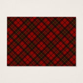 Schattig Red Kersttartan Monogram Visitekaartje (Achterkant)