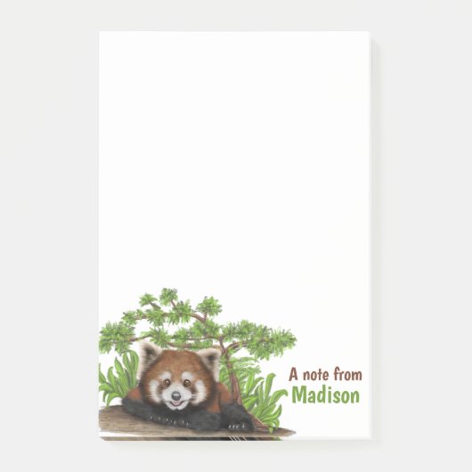 Schattig Red Panda Kinder op maat Post-it® Notes (Voorkant)