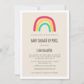 Schattig regenboog Baby shower per mail Kaart (Voorkant)