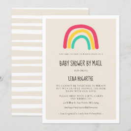Schattig regenboog Baby shower per mail Kaart