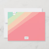 Schattig Regenboog Dier Beestje Blij Bedankt (Achterkant)