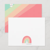 Schattig Regenboog Dier Beestje Blij Bedankt (Voorkant / Achterkant)