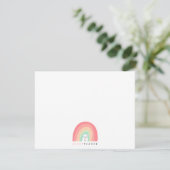 Schattig Regenboog Dier Wezentje Blij Bedankt (Staand voorkant)