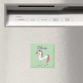 Schattig Regenboog Eenhoorn Magneet (Insitu (Vaatwasser))