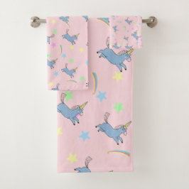 schattig regenboog Eenhoorn sterren gradiënt patro Bad Handdoek