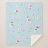 schattig regenboog Eenhoorn sterren gradiënt patro Sherpa Deken (Voorkant)