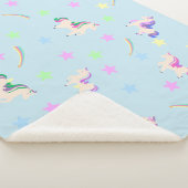 schattig regenboog Eenhoorn sterren gradiënt patro Sherpa Deken (3/4)