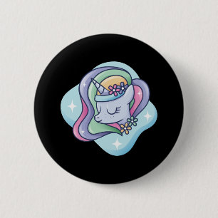 Schattig Regenboog Eenhoorny Ronde Button 5,7 Cm