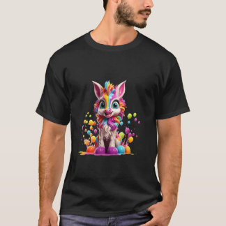 Schattig Regenboog Fantasie Wezen Cartoon Levendig T-shirt