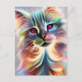 Schattig Regenboog Kat Briefkaart (Voorkant)