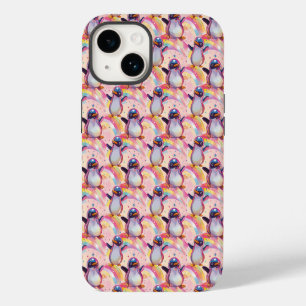 Schattig Regenboog Pinguïns en Sterren Patroon iPhone 14 Hoesje