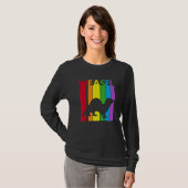 Schattig Regenboog Wezel Dier T-shirt (Voorkant volledig)