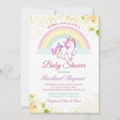 Schattig regenboogontinktgeel Baby shower Kaart (Voorkant)