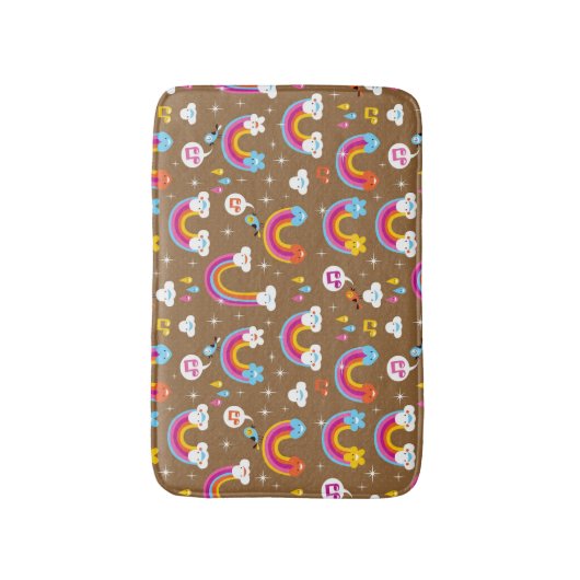 schattig regenboogpatroon badmat (Voorkant Verticaal)