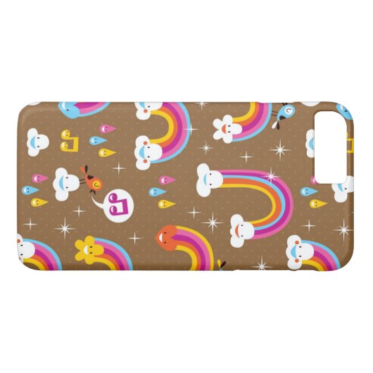 schattig regenboogpatroon Case-Mate iPhone case (Achterkant (Horizontaal))
